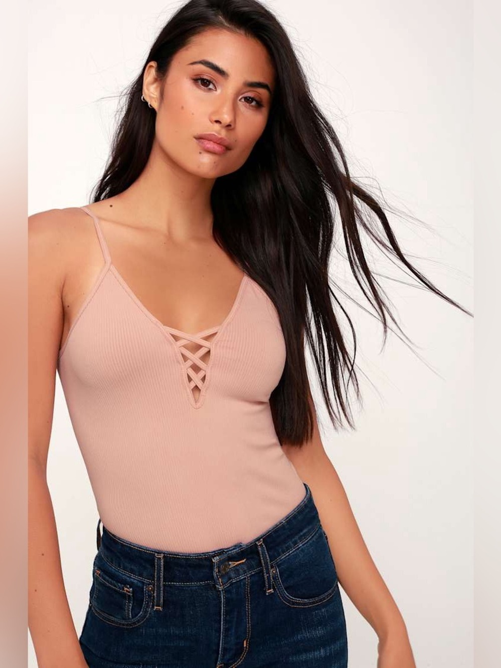 Free People Crossfire Rose Pink Ribbed Cami